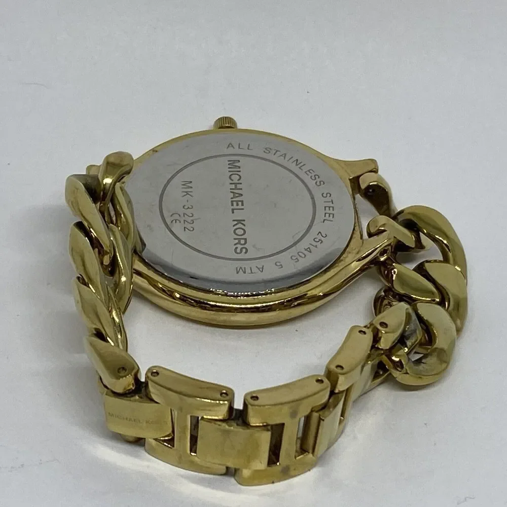 Michael Kors Slim Runway MK3222 Women's Stainless Steel Analog Dial Watch EY186
